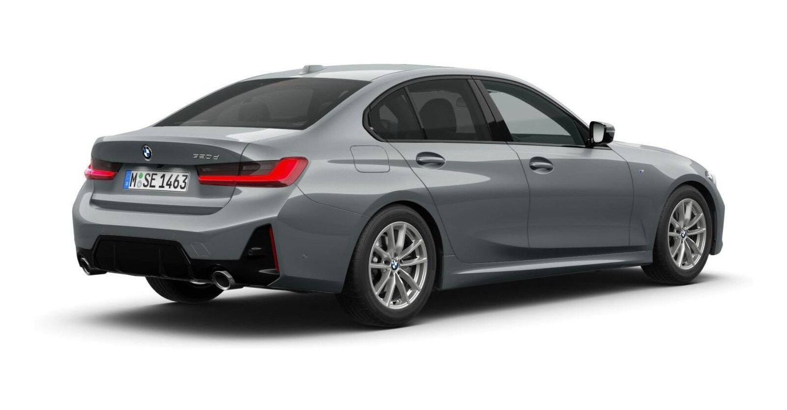 BMW BMW 3er in Grau von hinten BMW BMW 3er in Grau von hinten