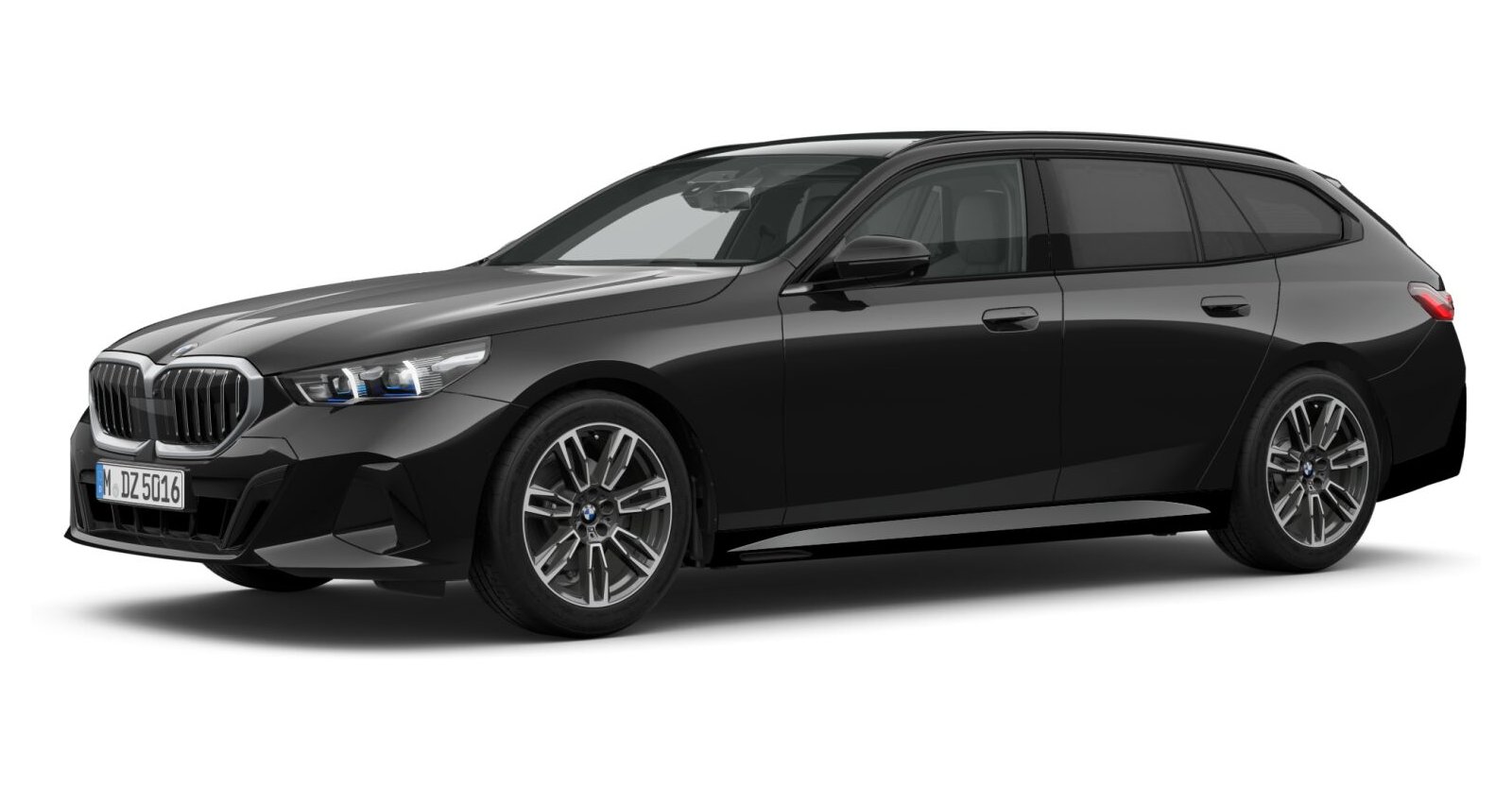 BMW 520d Touring in Schwarz von vorne BMW 520d Touring in Schwarz von vorne