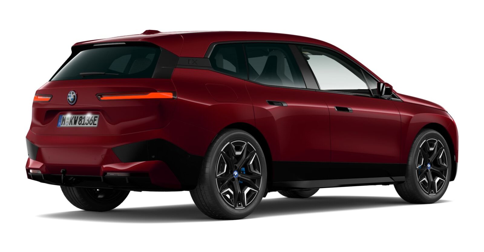 BMW BMW I in Rot von hinten
