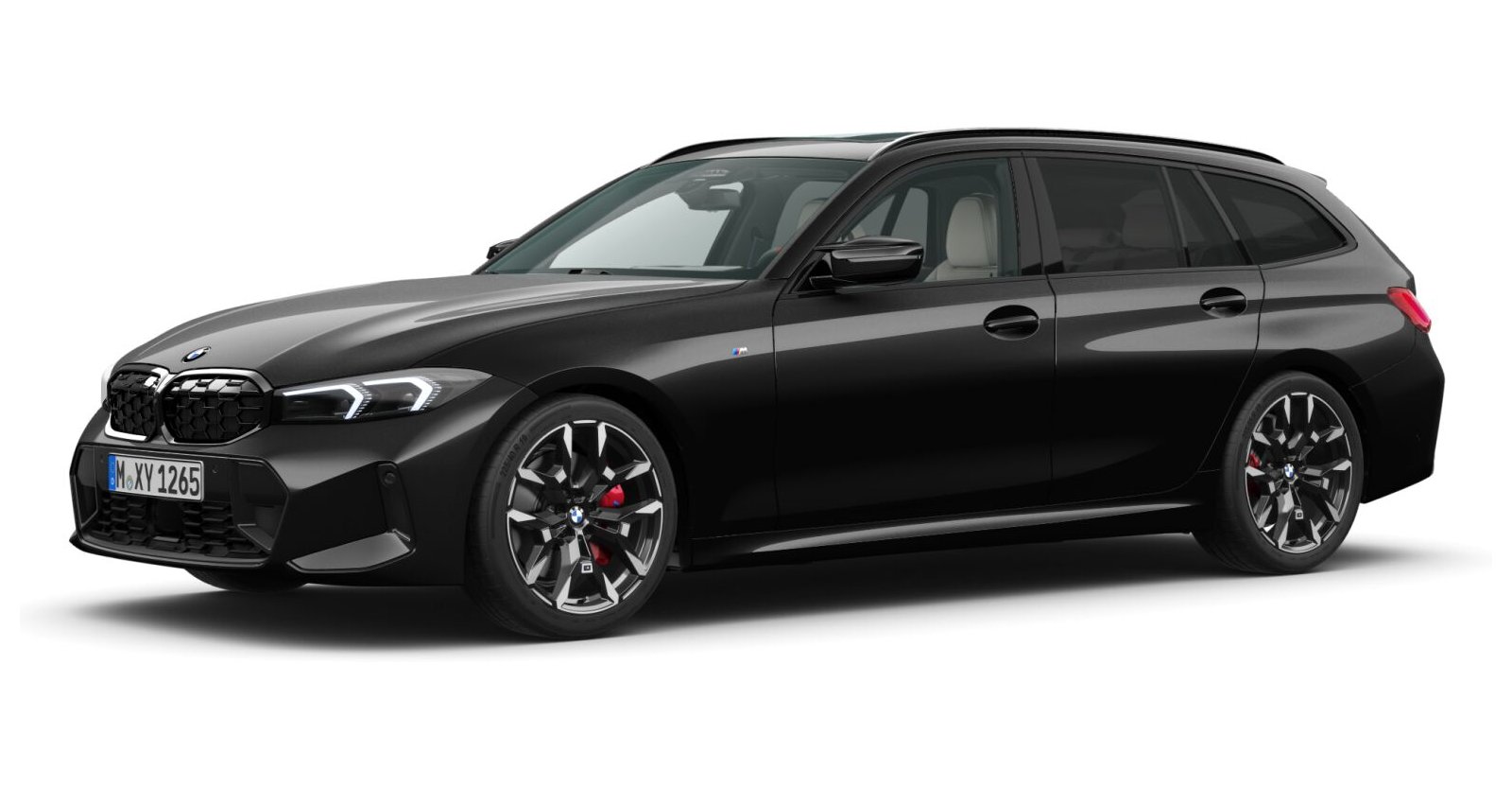 BMW BMW 3er in Schwarz von vorne