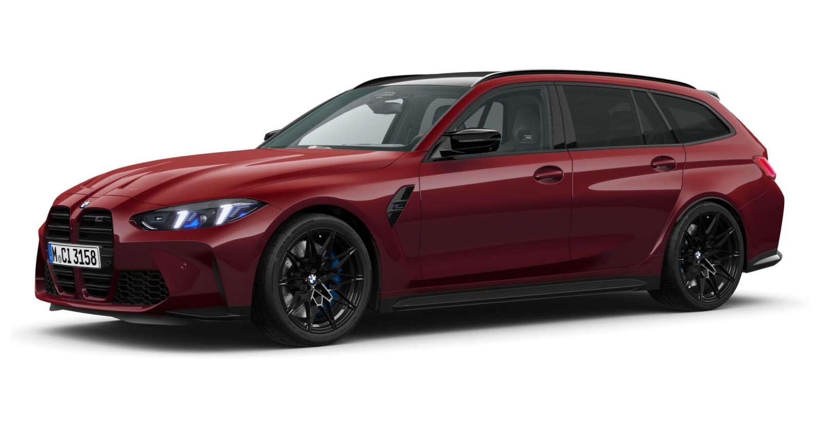 BMW M3 Competition Touring mit M xDrive in Rot von vorne