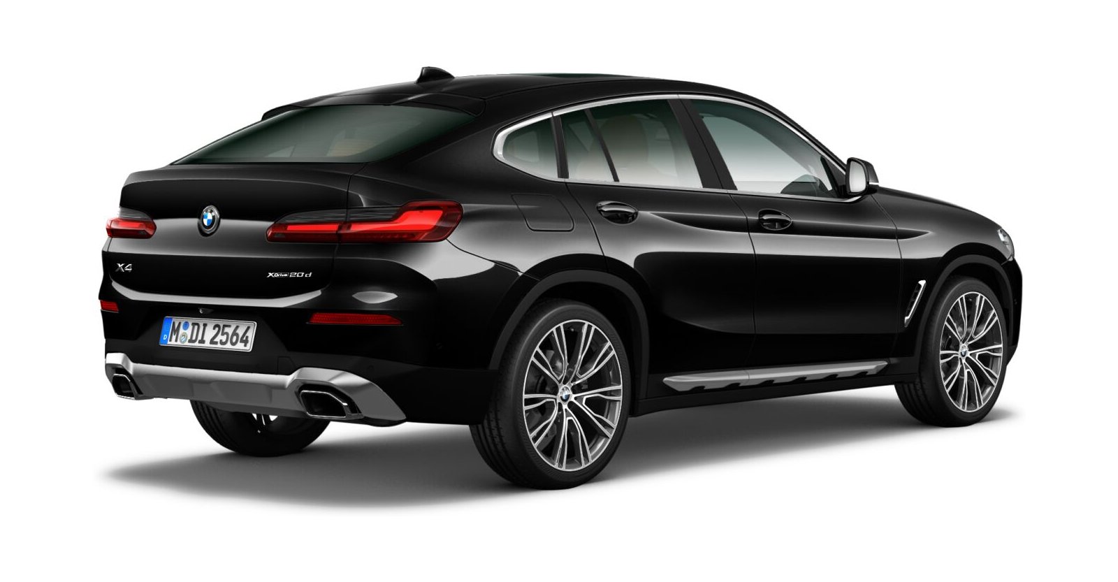 BMW BMW X in Schwarz von hinten