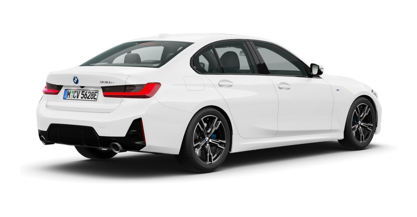 BMW BMW 3er in Weiß von hinten BMW BMW 3er in Weiß von hinten