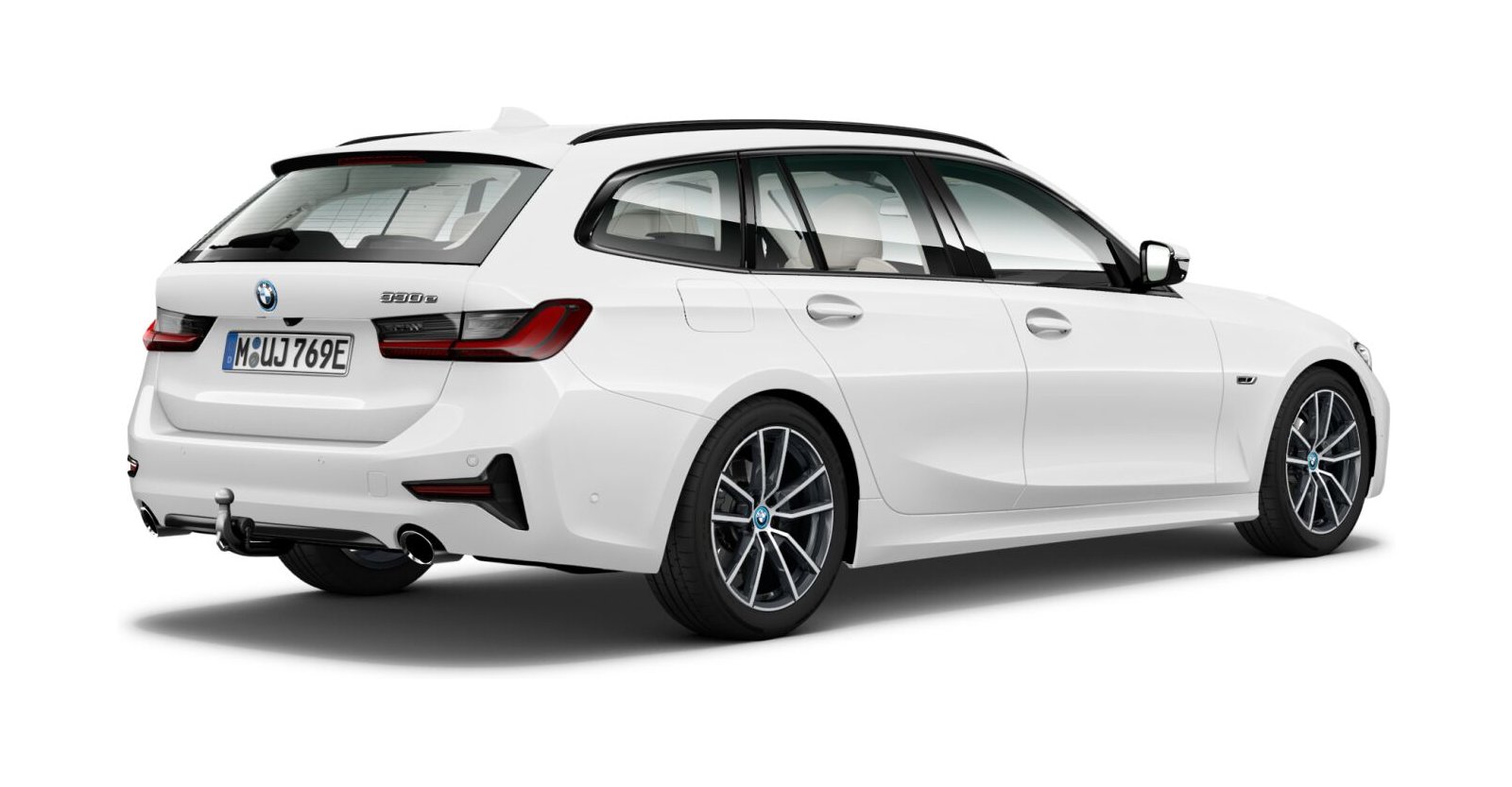 BMW BMW 3er in Weiß von hinten