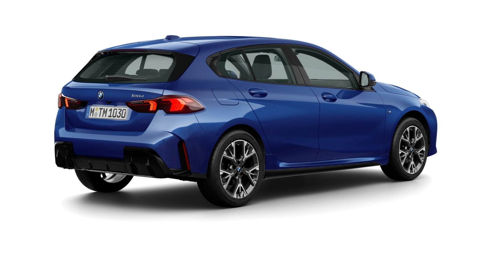 BMW BMW 1er in Blau von hinten