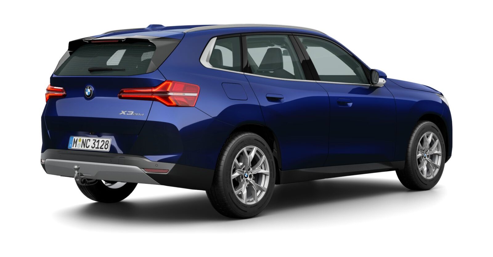 BMW BMW X in Blau von hinten BMW BMW X in Blau von hinten