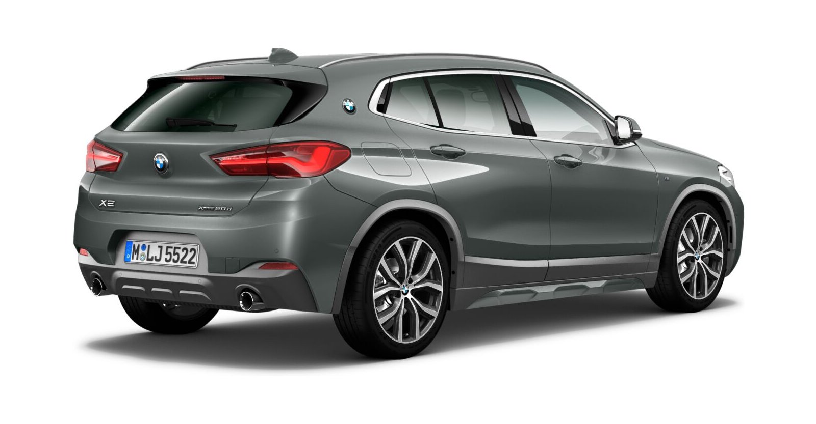 BMW BMW X in Grau von hinten BMW BMW X in Grau von hinten