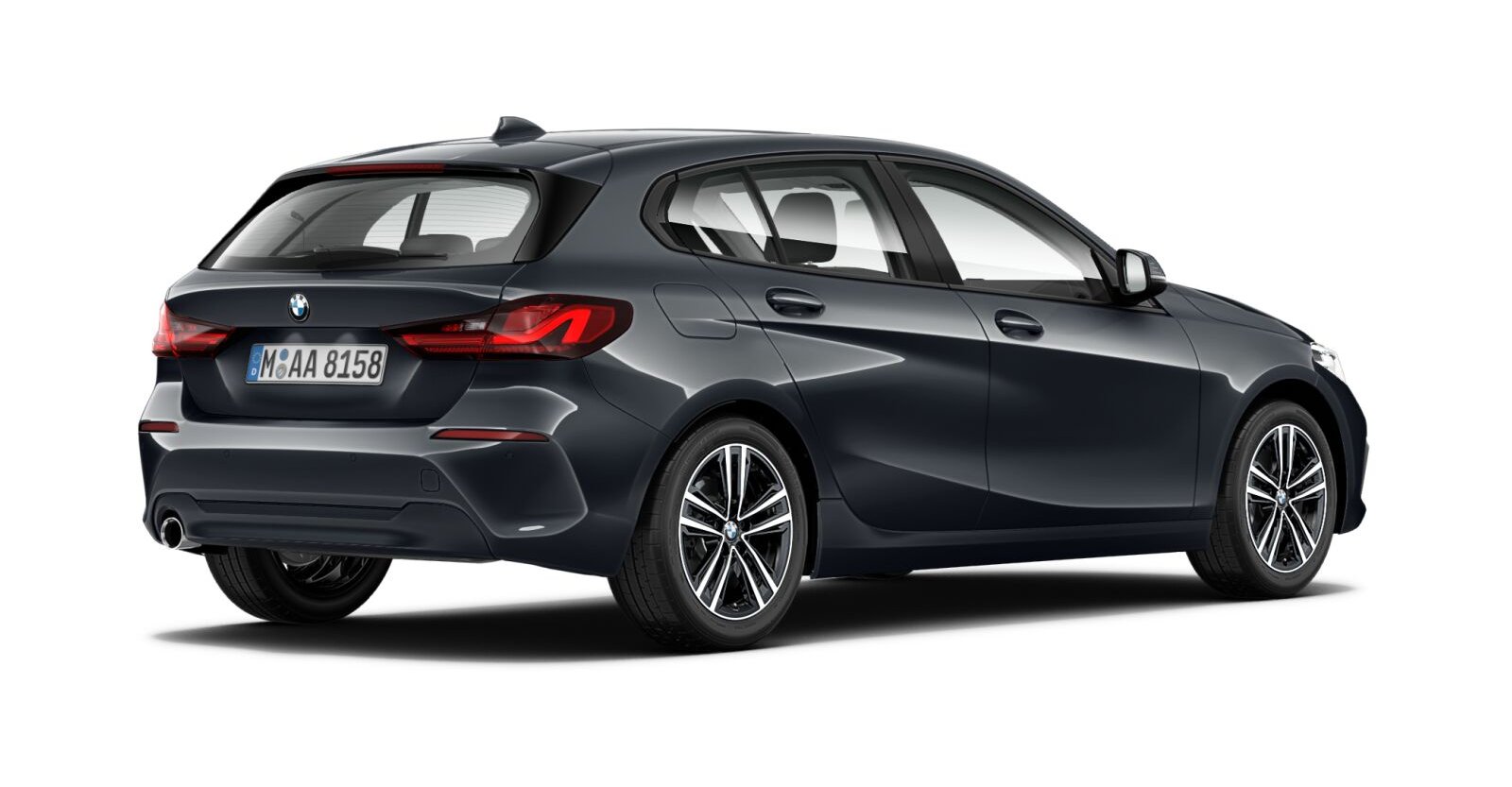 BMW BMW 1er in Grau von hinten BMW BMW 1er in Grau von hinten