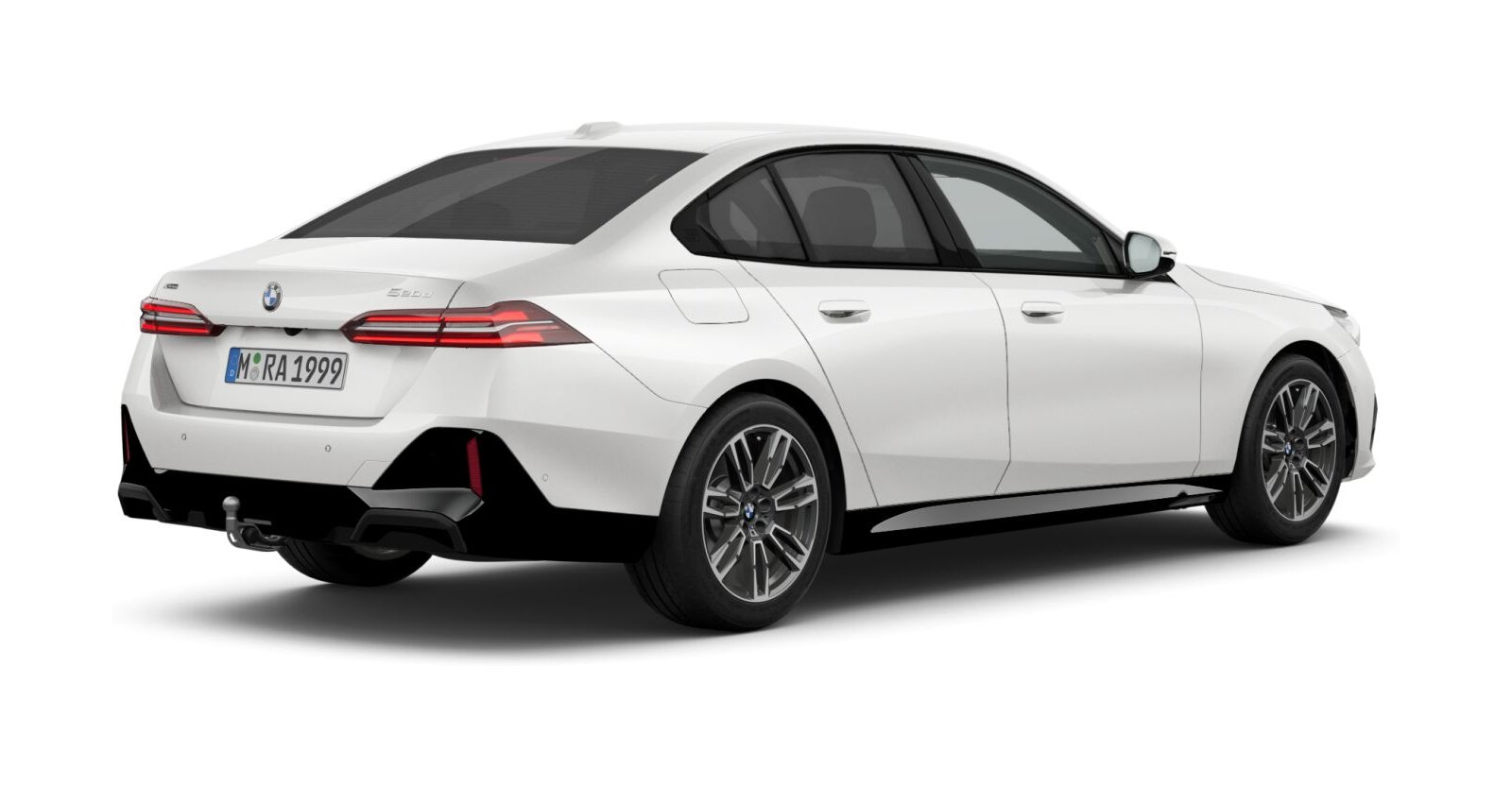 BMW BMW 5er in Weiß von hinten