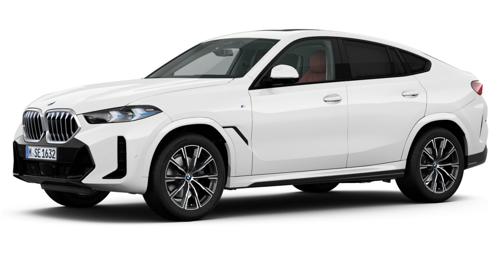 BMW X6 xDrive40d in Weiß von vorne