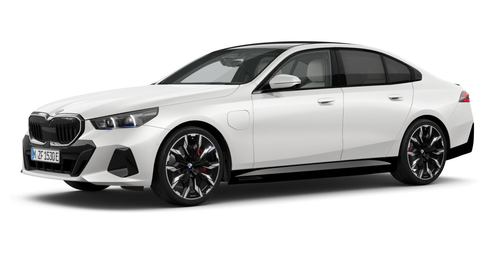 BMW BMW 5er in Weiß von vorne