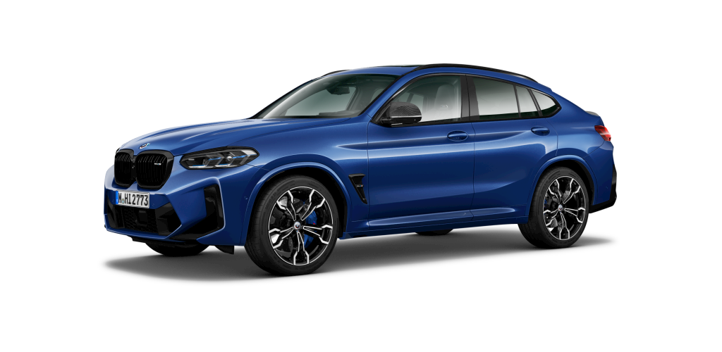BMW X4 M Competition in Blau von vorne