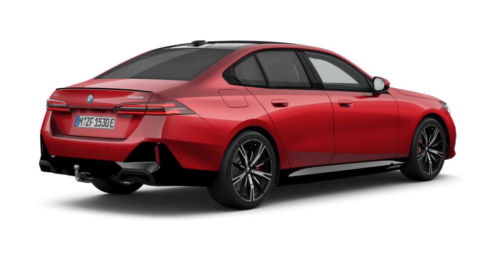 BMW BMW 5er in Rot von hinten