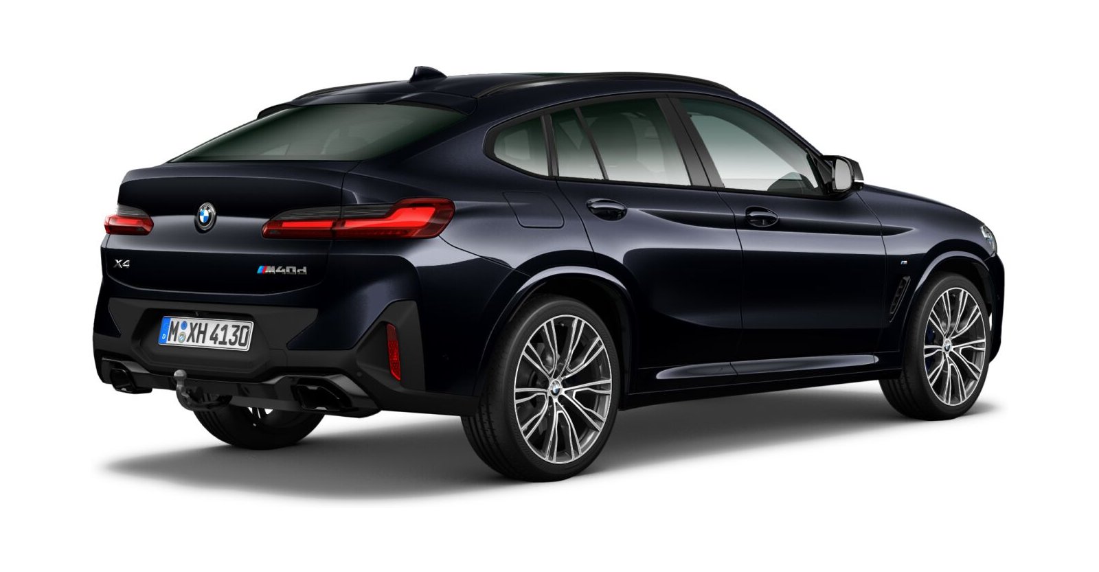 BMW BMW X in Schwarz von hinten