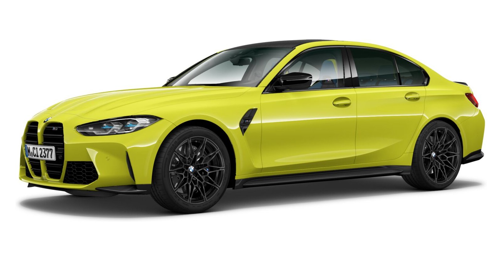 BMW BMW M in Gelb von vorne BMW BMW M in Gelb von vorne