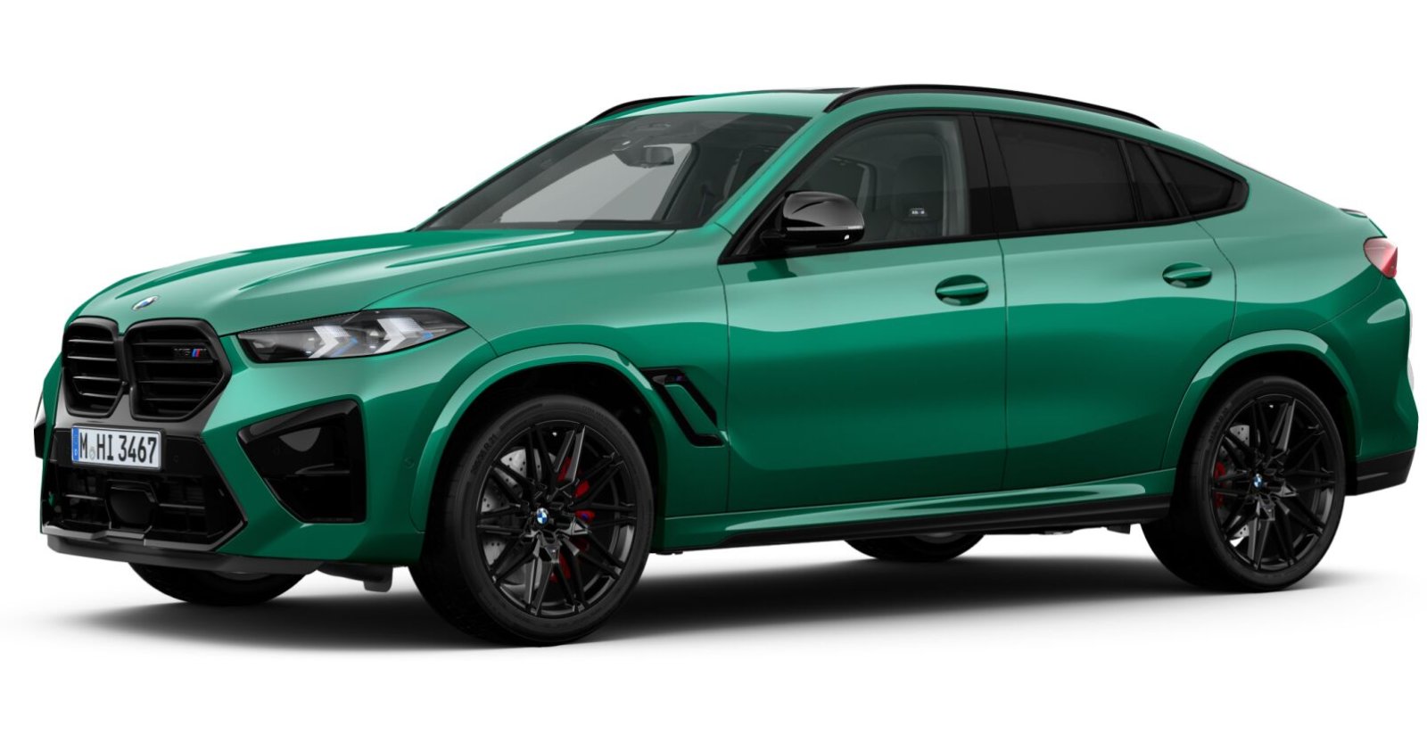 BMW X6 M in Grün von vorne