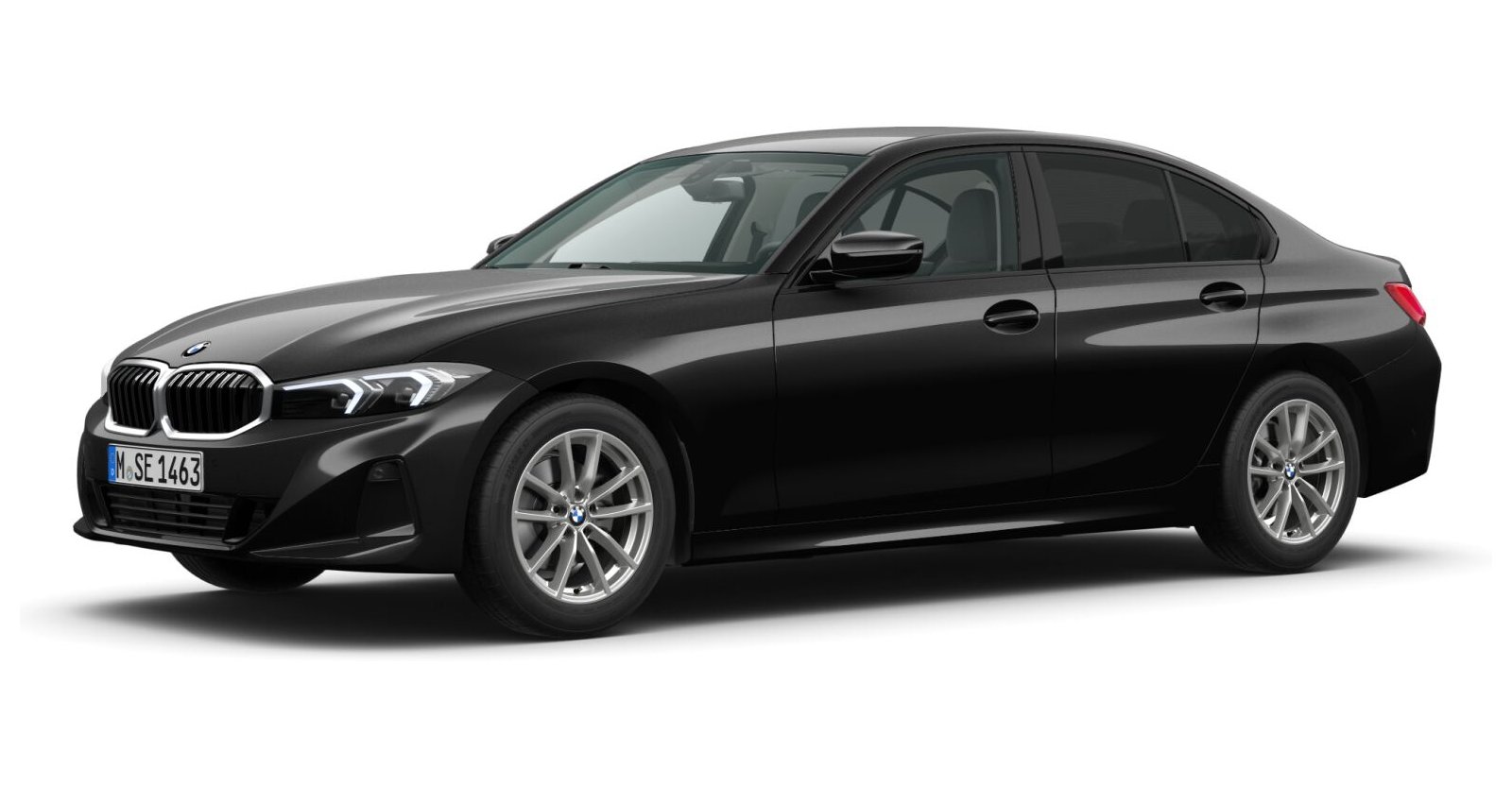 BMW BMW 3er in Schwarz von vorne