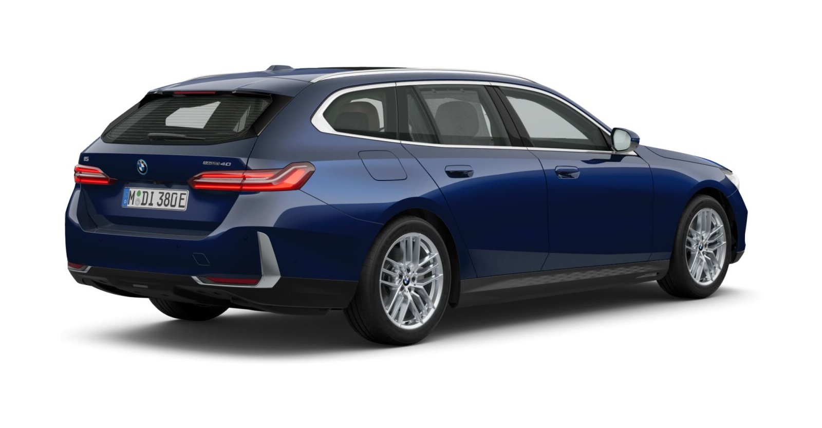 BMW BMW I in Blau von hinten BMW BMW I in Blau von hinten