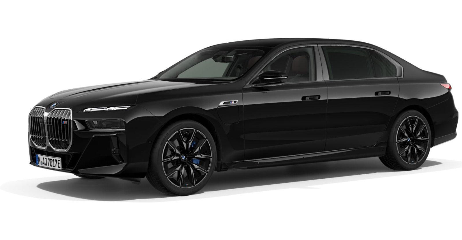 BMW BMW 7er in Schwarz von vorne