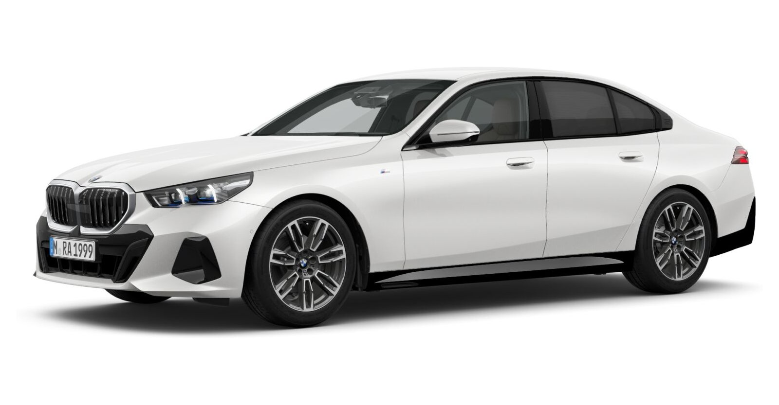 BMW BMW 5er in Weiß von vorne BMW BMW 5er in Weiß von vorne