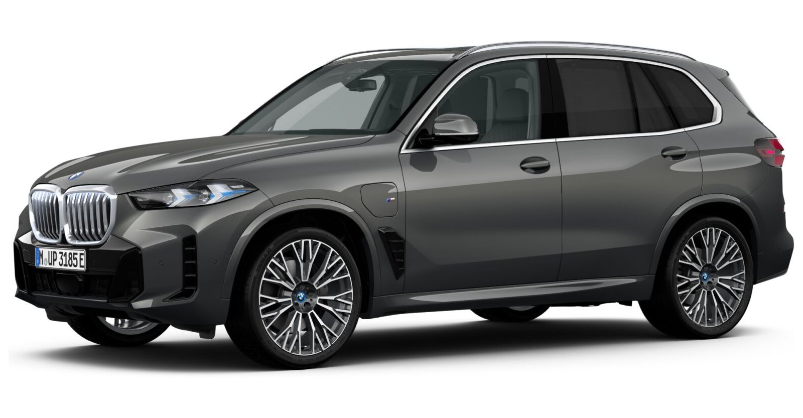 BMW X5 xDrive50e in Grau von vorne