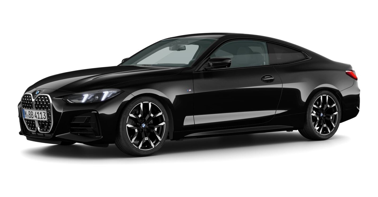BMW 420i Coupé in Schwarz von vorne