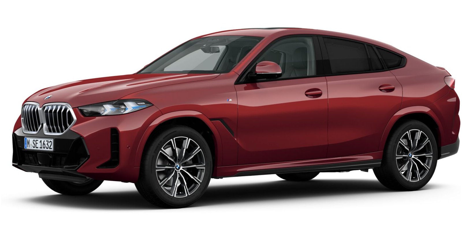 BMW X6 xDrive40d in Rot von vorne BMW X6 xDrive40d in Rot von vorne