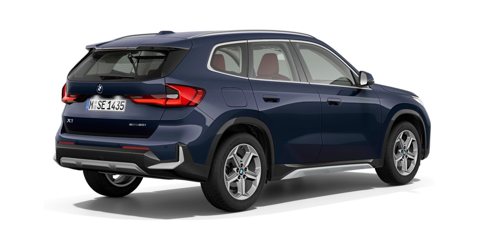 BMW BMW X in Blau von hinten