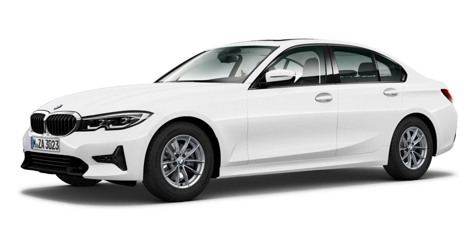 BMW BMW 3er in Weiß von vorne BMW BMW 3er in Weiß von vorne