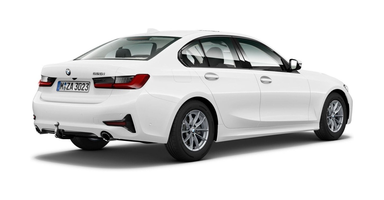BMW BMW 3er in Weiß von hinten BMW BMW 3er in Weiß von hinten