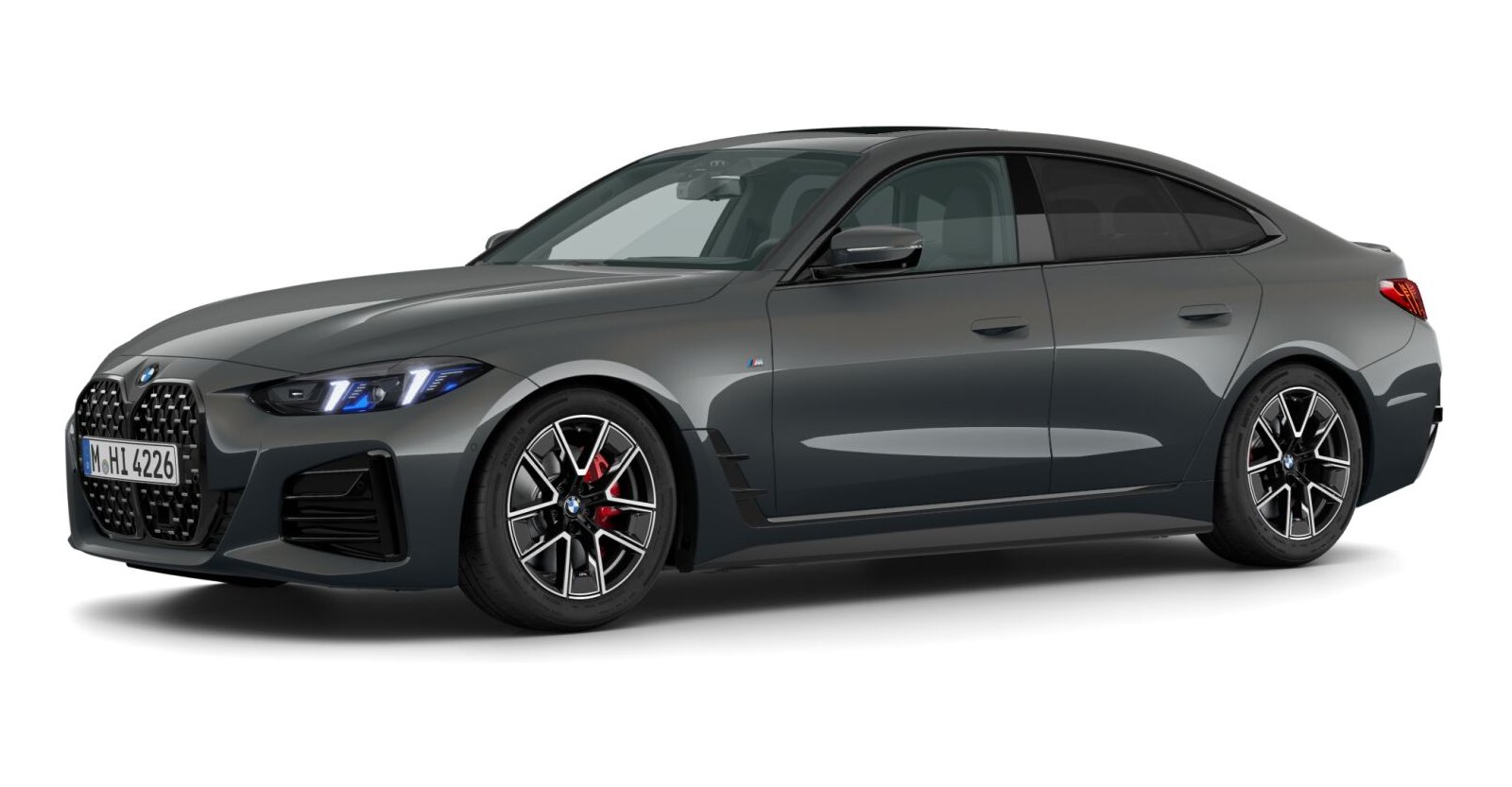 BMW 420i Gran Coupé in Grau von vorne