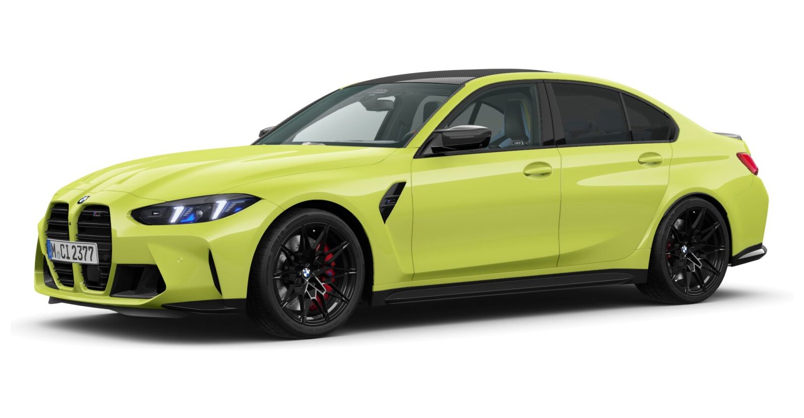 BMW BMW M in Gelb von vorne BMW BMW M in Gelb von vorne