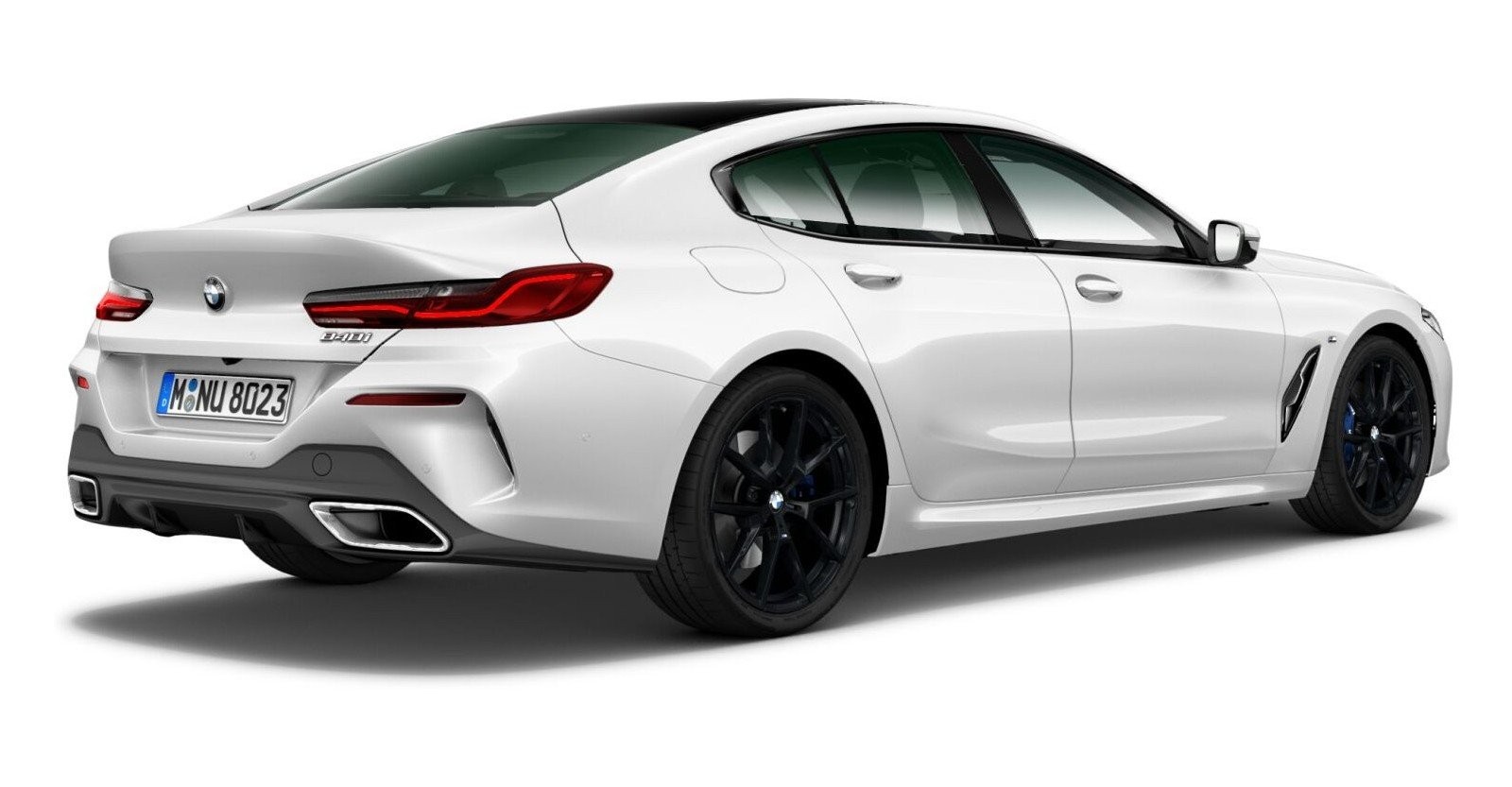 BMW BMW 8er in Weiß von hinten BMW BMW 8er in Weiß von hinten