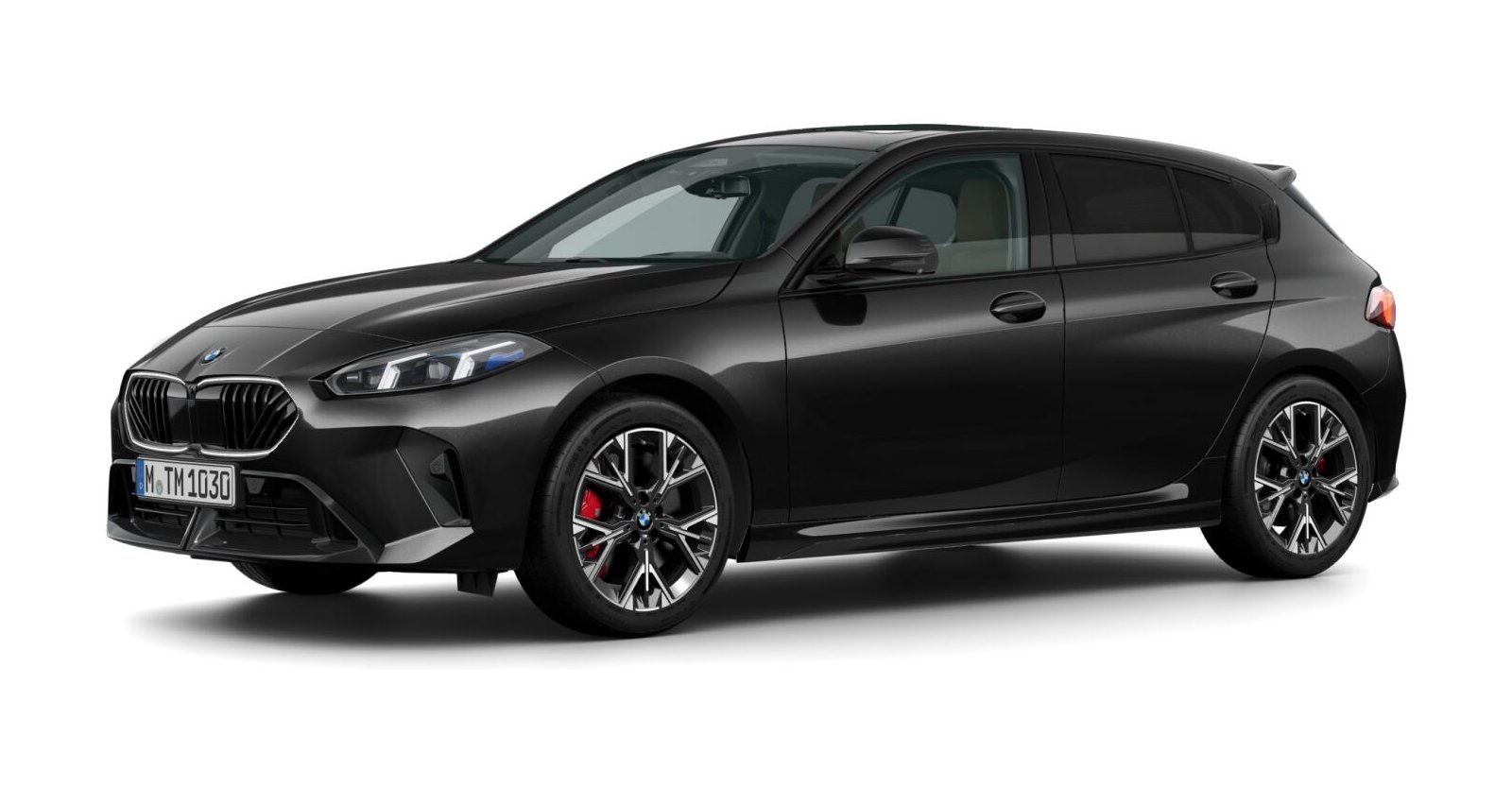 BMW BMW 1er in Schwarz von vorne
