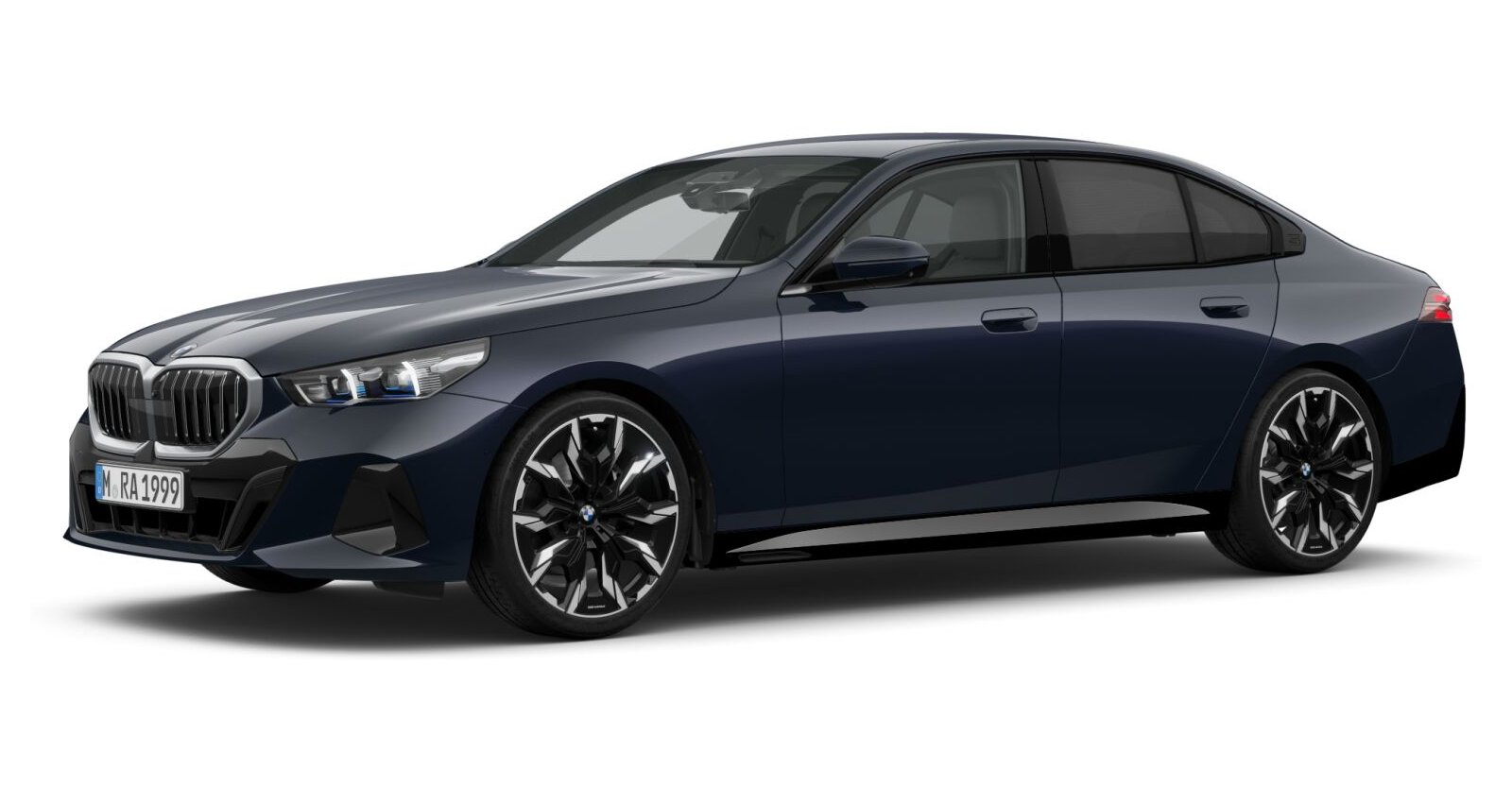 BMW BMW 5er in Schwarz von vorne