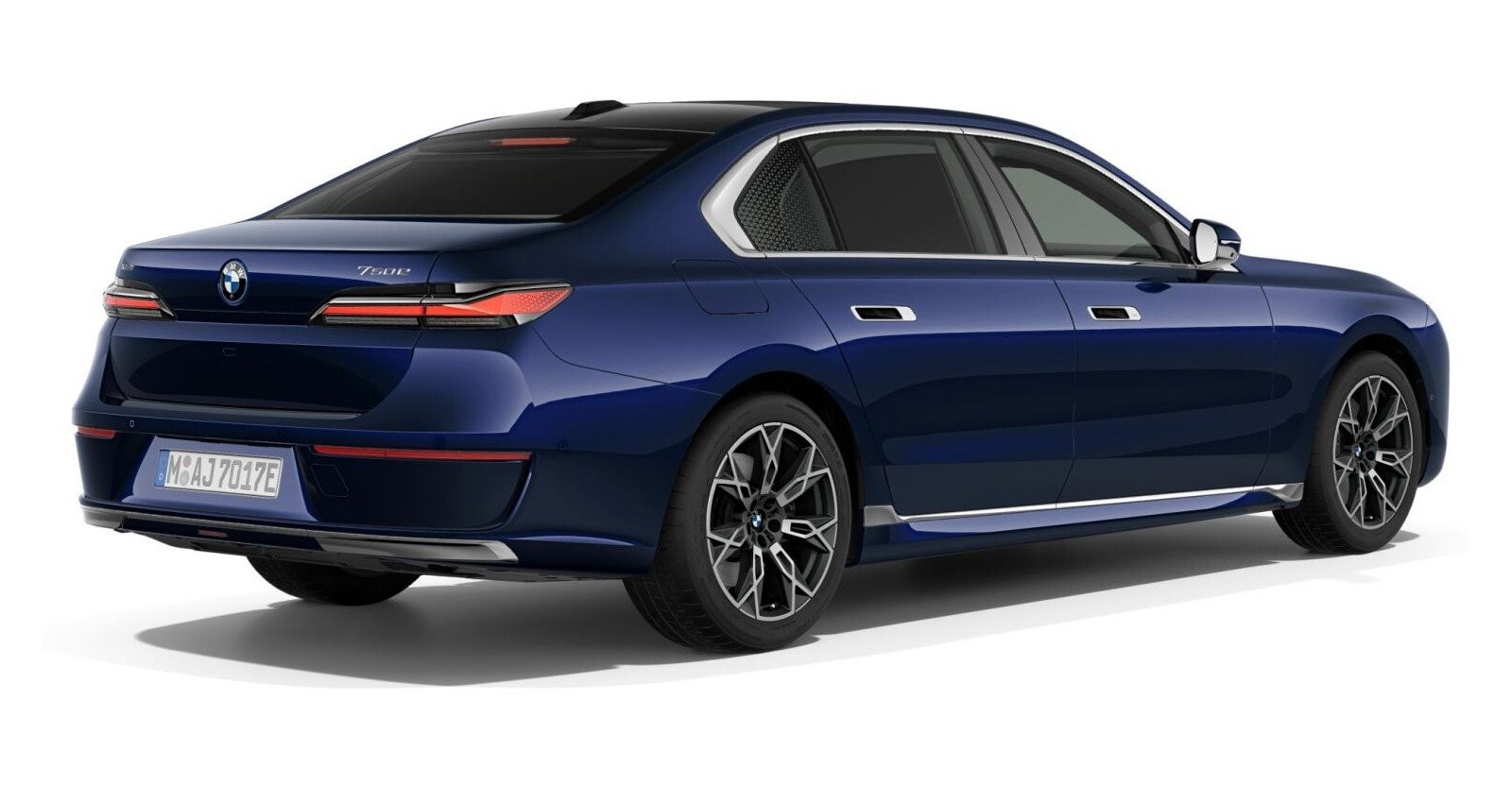 BMW BMW 7er in Blau von hinten BMW BMW 7er in Blau von hinten