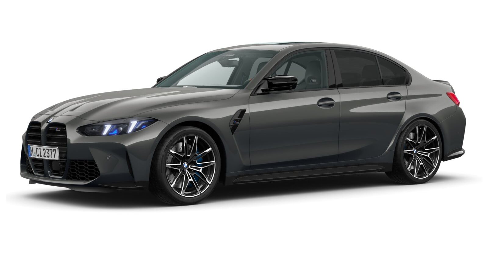BMW M3 Competition Limousine in Grau von vorne