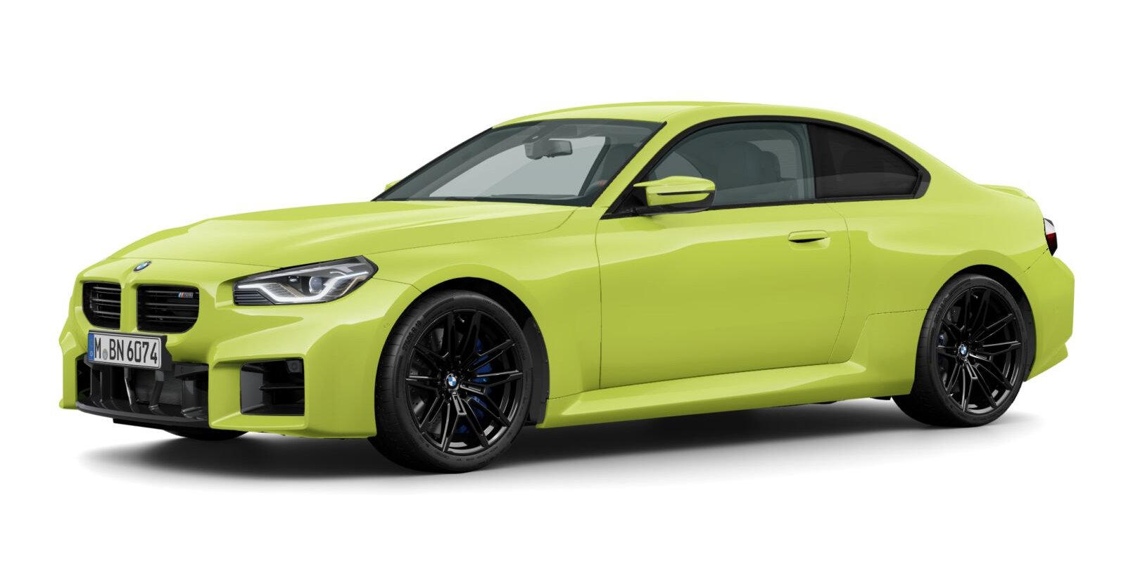 BMW M2 Coupé in Gelb von vorne BMW M2 Coupé in Gelb von vorne