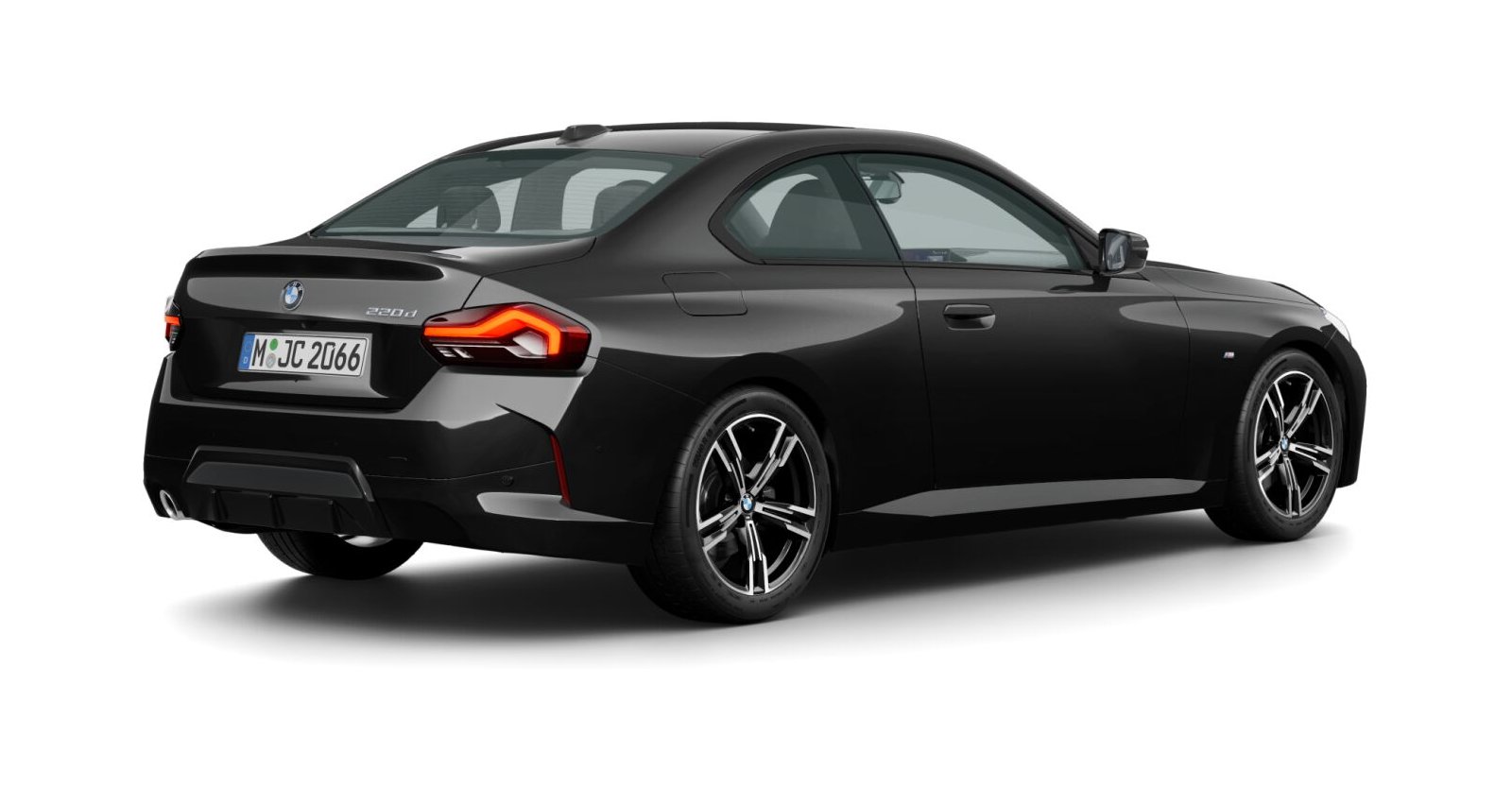 BMW BMW 2er in Schwarz von hinten