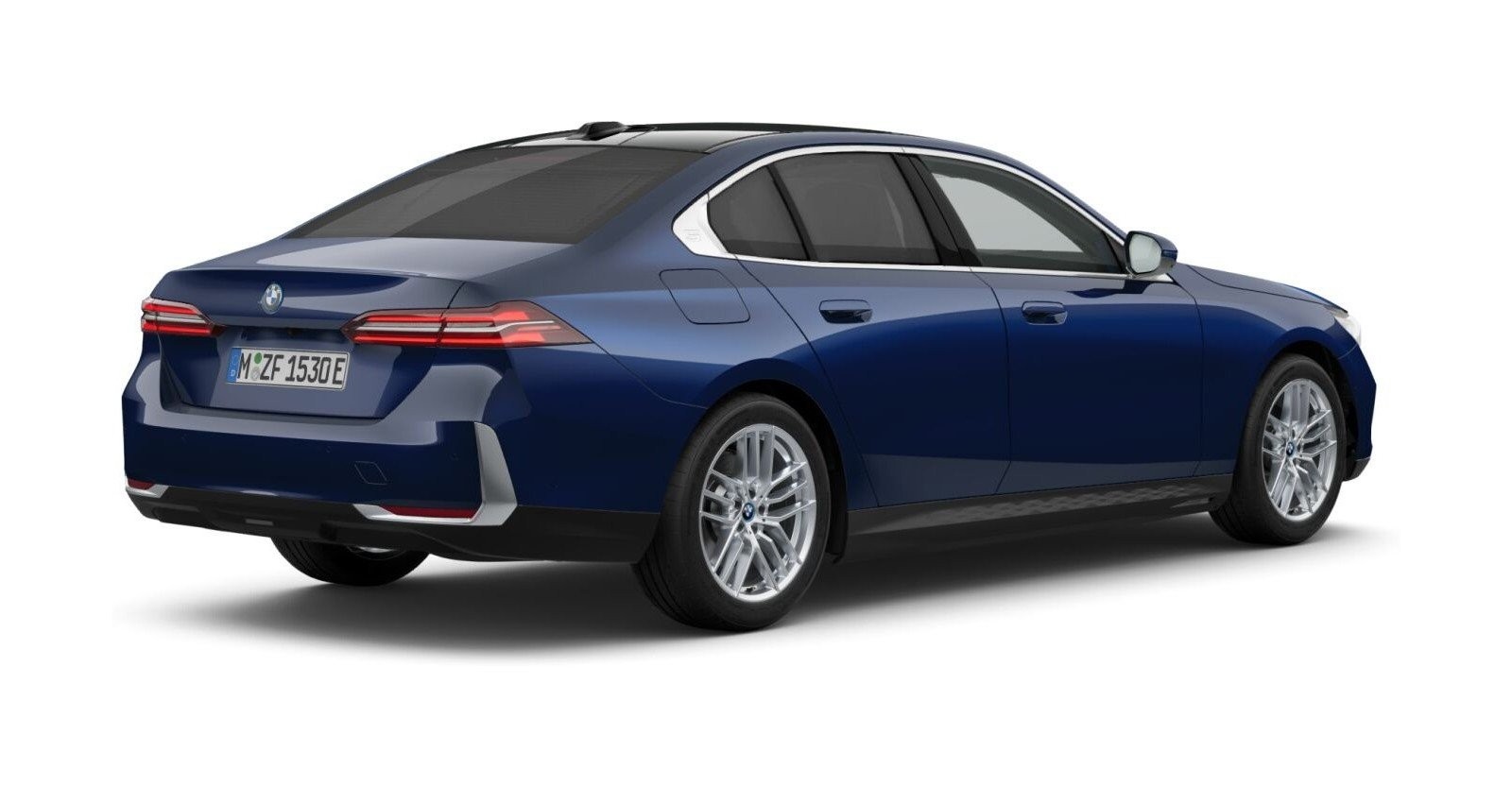 BMW BMW 5er in Blau von hinten BMW BMW 5er in Blau von hinten