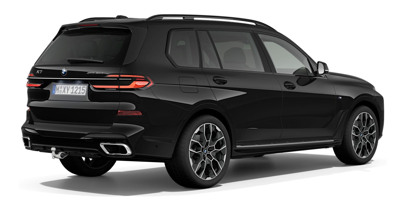 BMW BMW X in Schwarz von hinten