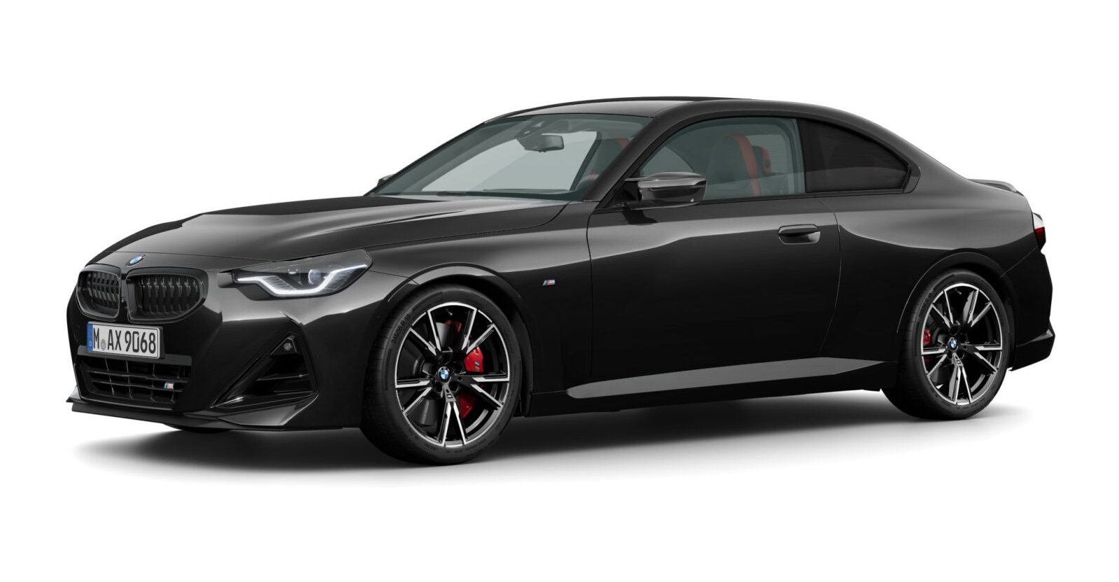 BMW M240i xDrive Coupe in Schwarz von vorne