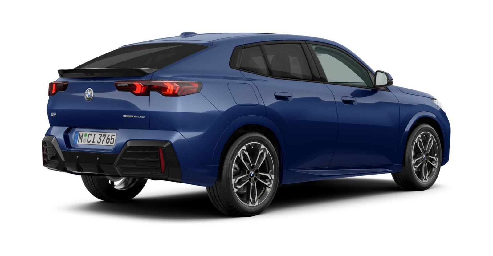 BMW BMW X in Blau von hinten BMW BMW X in Blau von hinten