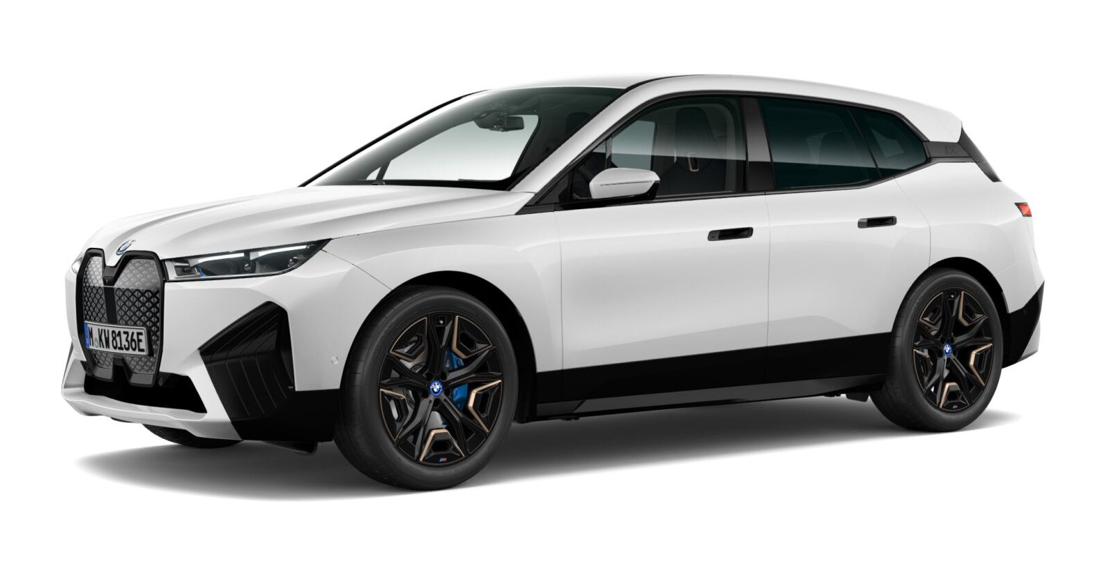 BMW iX xDrive40 in Weiß von vorne