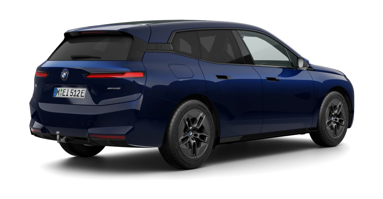 BMW BMW I in Blau von hinten
