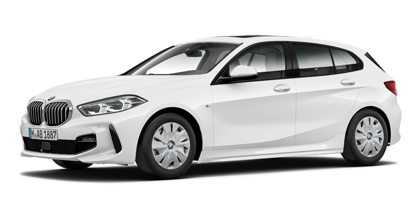 BMW BMW 1er in Weiß von vorne BMW BMW 1er in Weiß von vorne