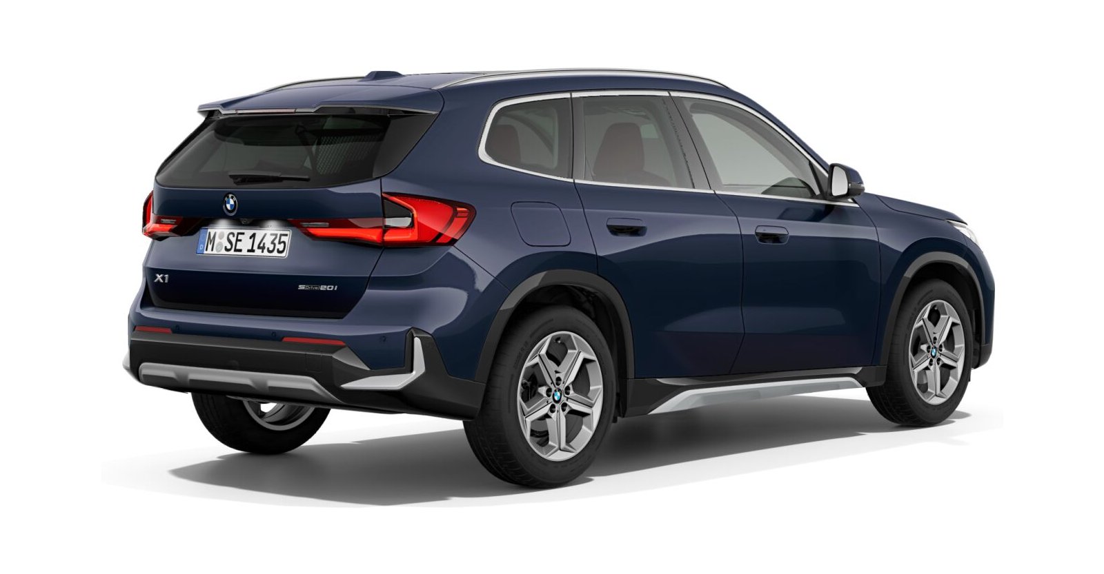 BMW BMW X in Blau von hinten BMW BMW X in Blau von hinten