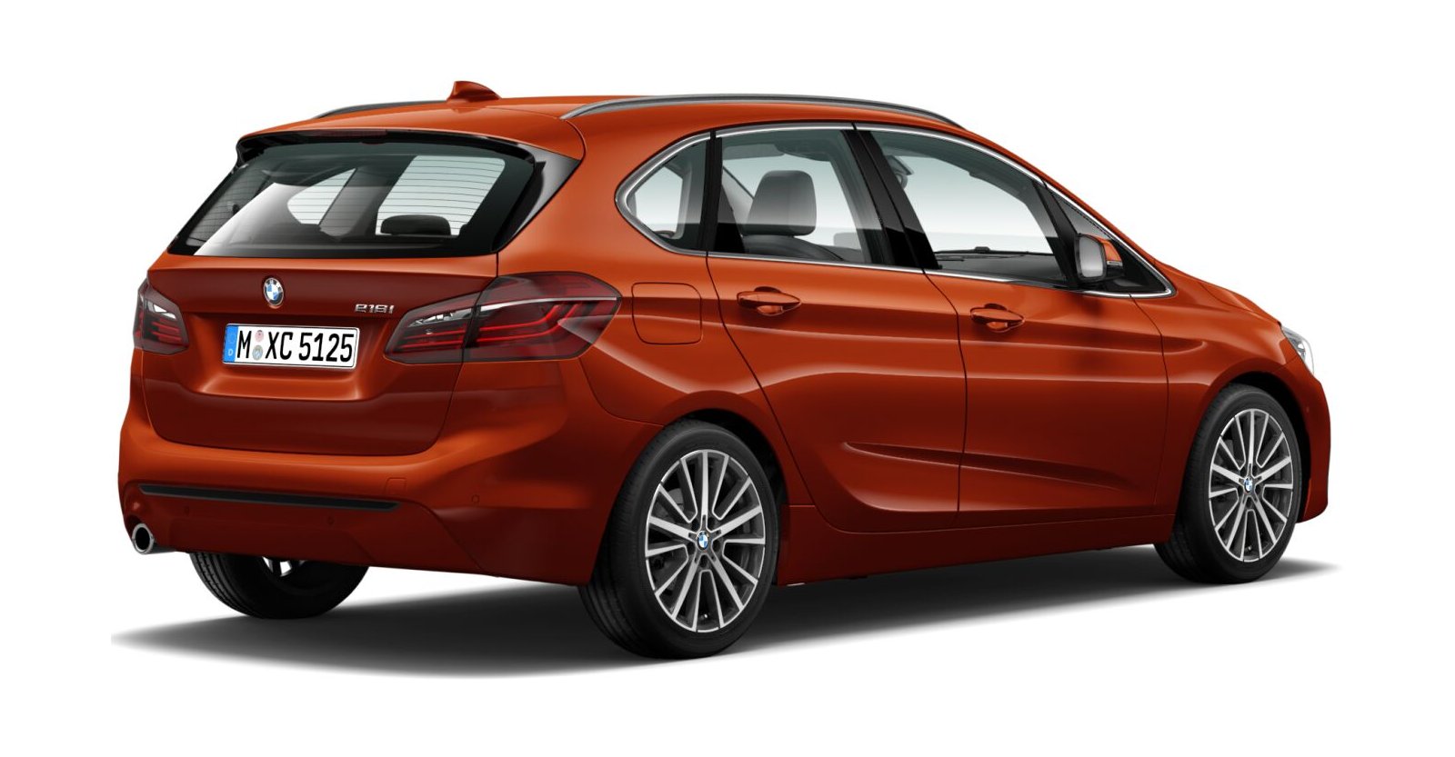 BMW BMW 2er in Orange von hinten