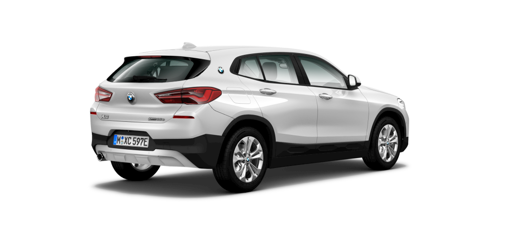 BMW BMW X in Weiß von hinten BMW BMW X in Weiß von hinten