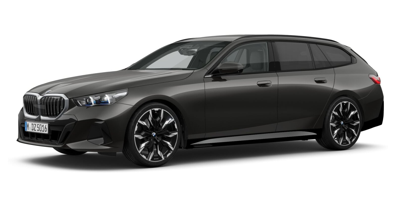 BMW 540d xDrive Touring in Grau von vorne